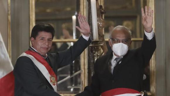 Pedro Castillo tomó juramento a Aníbal Torres como el cuarto presidente del Consejo de Ministros. (Foto: El Comercio / Archivo)