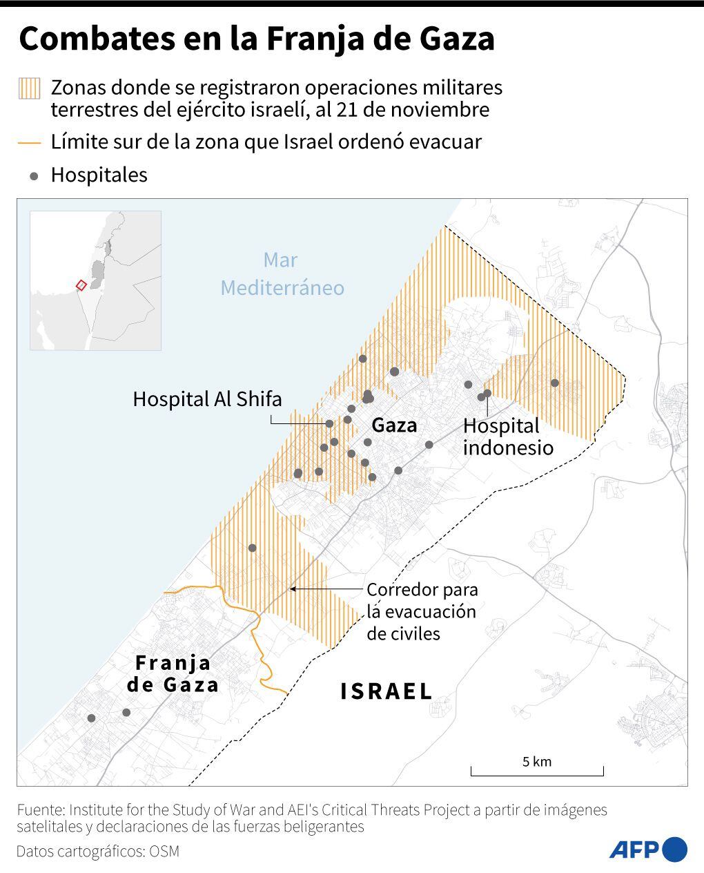 Fights between Israel and Hamas in Gaza.  (AFP).