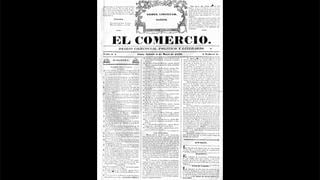 Así ocurrió: En 1839 El Comercio publica su primera edición