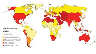 El preocupante mapa que muestra a los países con más riesgo de quedarse sin agua