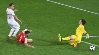 Serbia vs. Suiza:Shaqiri marcó en el final del partido tras veloz corrida desde su campo