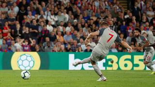 Liverpool vs. Crystal Palace: James Milner marcó de penal tras falta en contra de Salah