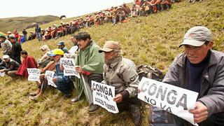 Cajamarca: comuneros protestaron contra proyecto Conga en zona de lagunas