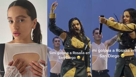 Un fan golpeó a Rosalía con un ramo de flores en pleno show y así fue la inesperada reacción de la cantante. (Foto: Instagram).