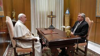 Papa Francisco recibió en el Vaticano al presidente argentino, Alberto Fernández