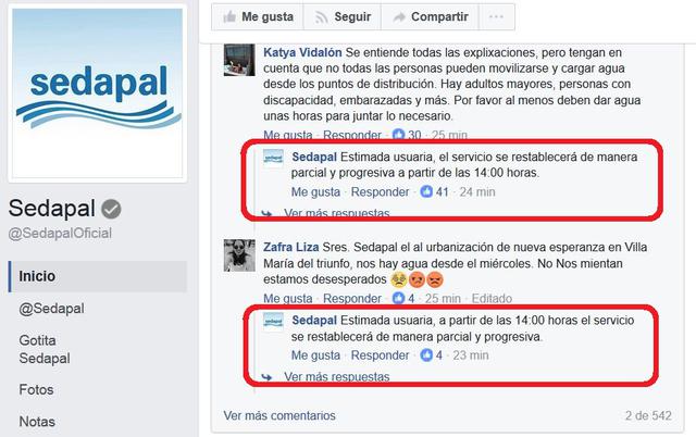 Sedapal: restablecimiento del agua será “parcial y progresivo”  - 2