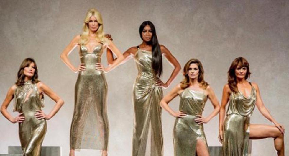 Cindy Crawford, Naomi Campbell, Helena Christensen, Claudia Schiffer y Carla Bruni demuestran su amor por Versace. (Foto: Instagram/versace_official)