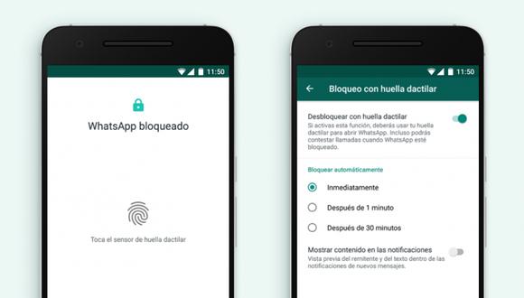 Según la compañía propiedad de Facebook, la función se habilitó con el "fin de proporcionar una capa adicional de seguridad para los usuarios de WhatsApp". (Foto: WhtasApp)