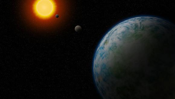 Representación artística del exoplaneta GJ180 d. (Imagen: Carnegie Institution for Science)