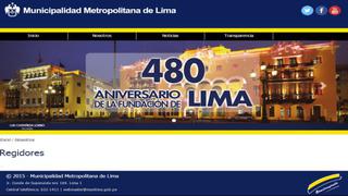 Municipalidad de Lima con nueva web aunque aún incompleta