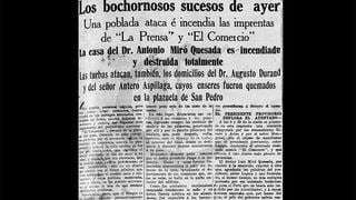 Así ocurrió: En 1919 turba ataca a "La Prensa" y "El Comercio"