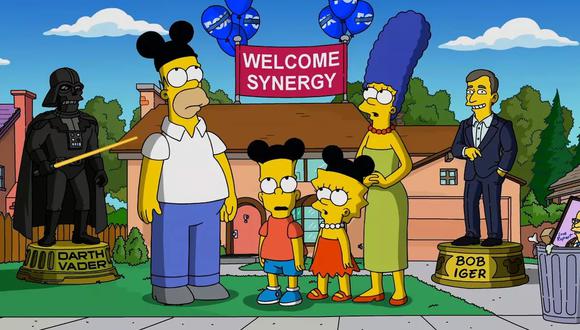 No es la primera vez que "Los Simpson" bromean sobre Disney. (Fuente: Fox)