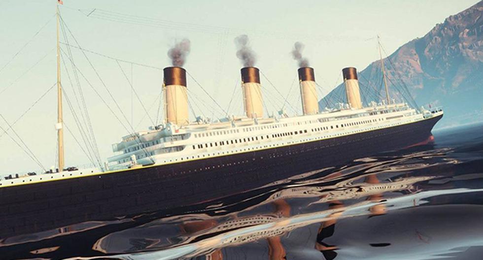 Un nuevo mod de Grand Theft Auto V recrea el hundimiento del Titanic. (foto: captura)