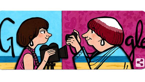 Agnès Varda en el 'doodle' de Google | Imagen: Google