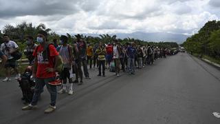 Migrantes hondureños desafían el coronavirus y emprenden travesía a EE.UU. | FOTOS