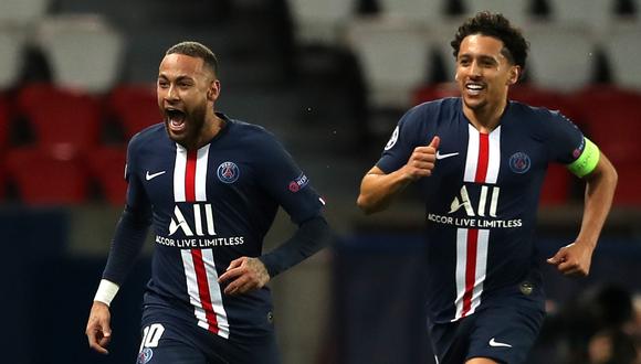 Neymar del PSG celebra gol que marcó al Borussia Bortmund en el Parque de los Príncipes. (Foto: AFP)