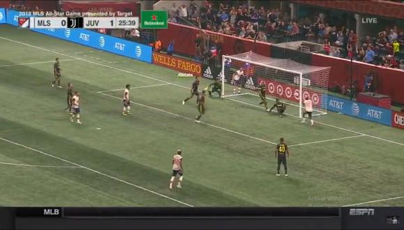 La MLS All Star estaba abajo en el marcador; sin embargo, Josef Mmartínez colocó el empate parcial frente a la Juventus (Foto: ESPN)