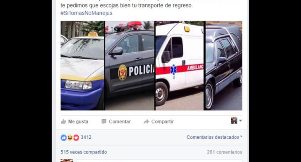 Policía Nacional y su acostumbrado troleo. (Foto: Facebook)