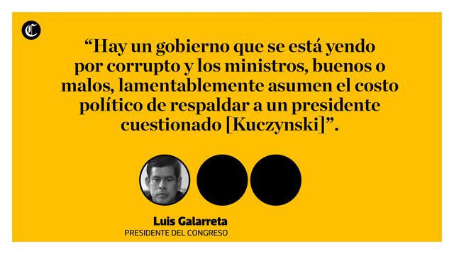 Luis Galarreta señala que no tiene ninguna autocrítica que hacer sobre la relación del Congreso con PPK. (Composición: Liliana Aynayanque / El Comercio)