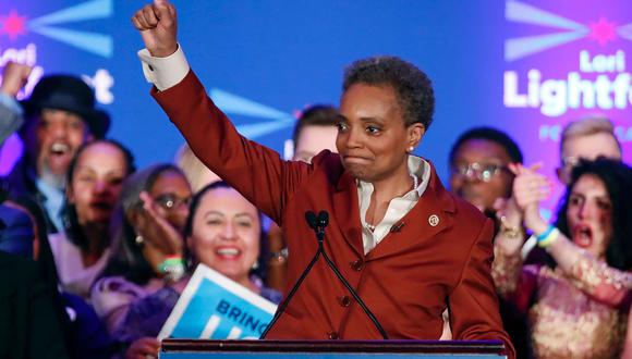 Chicago elige a Lori Lightfoot como su primera alcaldesa negra y gay. (AFP).