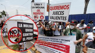 La Molina: Realizan plantón contra aumento del peaje en la Vía de Evitamiento