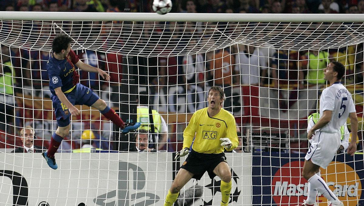 Rio Ferdinand y Lionel Messi en la final de la Champions League 2010/11. (Foto: AP)