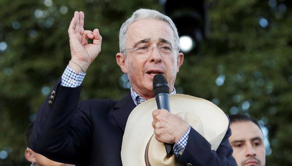Álvaro Uribe Vélez respalda la candidatura de Iván Duque a la Presidencia de Colombia en las elecciones de este domingo. (Foto: Reuters/Henry Romero)