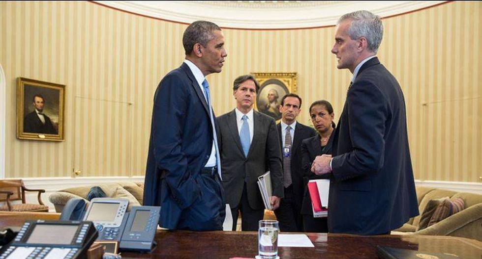 El presidente Barack Obama y su equipo de consejeros discuten sobre la crisis en Siria. (Foto: whitehouse.gov) 