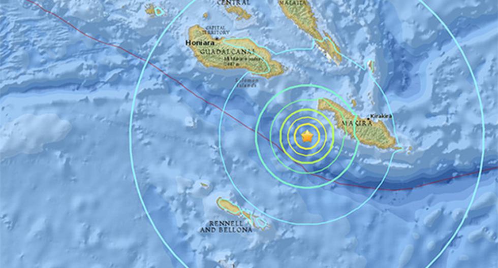 Islas Salomón volvió a ser sacudida por otro terremoto, esta vez de 6,9 grados de magnitud. (Foto: USGS)