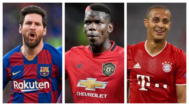 Lionel Messi, Pogba, Thiago y los jugadores que serán libres en junio del 2021 | FOTOSLionel Messi, Pogba, Thiago y los jugadores que serán libres en junio del 2021 (AFP/EFE)