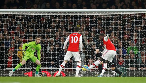 Arsenal vs. Manchester United: Nicolas Pépé y el 1-0 con un potente zurdazo | Foto: Reuters