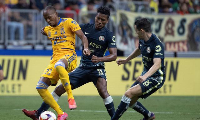 Tigres perdió 0-1 ante América en un partido amistoso de pretemporada | Foto: EFE