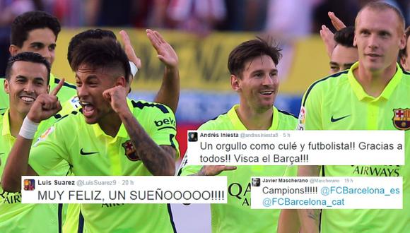 Barcelona y la alegría de sus campeones en las redes sociales