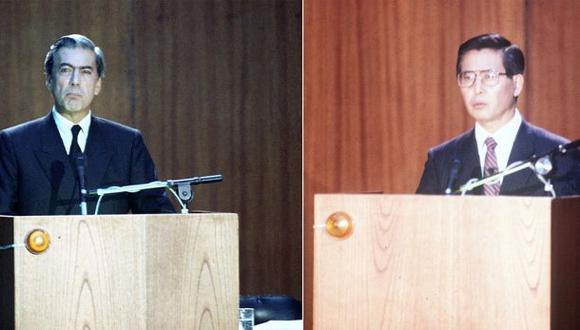Mario Vargas Llosa y Alberto Fujimori en uno de los debates más recordados de la historia electoral peruana. (Foto: GEC)