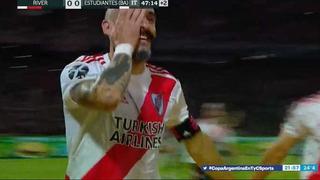 River Plate vs. Estudiantes de Buenos Aires EN VIVO: Javier Pinola anotó el 1-0 y le dedicó polémico festejo a Pablo Pérez en Copa Argentina | VIDEO