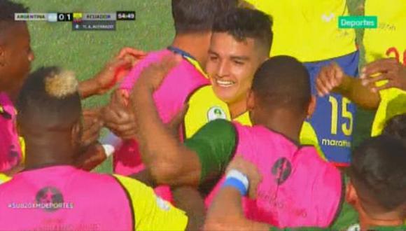Ecuador vs. Argentina: norteños sorprendieron a la Albiceleste con este golazo para el 1-0. (Foto: captura)