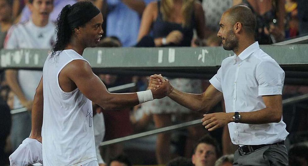 Josep Guardiola habló sobre el impacto que tuvo el juego de Ronaldinho en el Barcelona y el fútbol mundial | Foto: ESPN