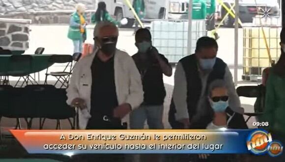 Enrique Guzmán recibió la segunda dosis de la vacuna en medio de la polémica con su nieta Frida Sofía. (Foto: Captura De primera mano/Ventaneando)