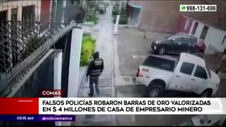 Delincuentes vestidos de policías robaron 6 barras de oro valorizadas en más de 4 millones de dólares