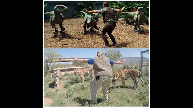 Cuidadores de zoo imitan a Chris Pratt en "Jurassic World" - 7