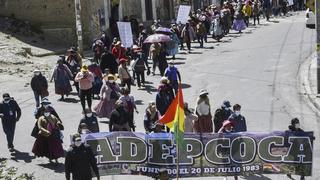 Bolivia: Cocaleros marchan en contra de nuevo mercado comercializador de la planta