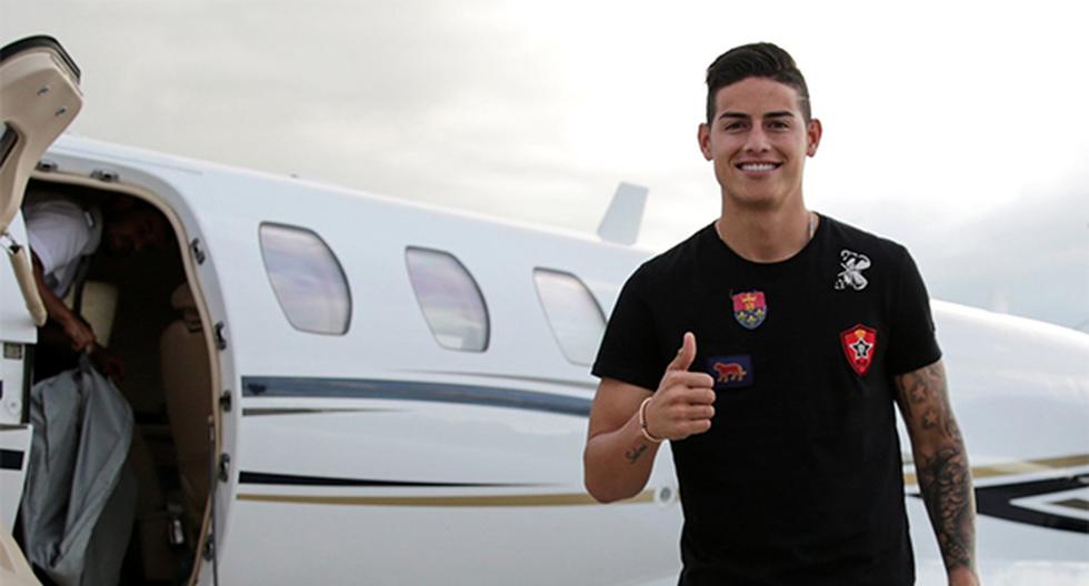 Tras concretarse su fichaje al Bayern Munich, James Rodríguez arribó a Alemania por medio de un avión privado y dijo sus primeras palabras como jugador bávaro. (Foto: Twitter - Bayern Munich)