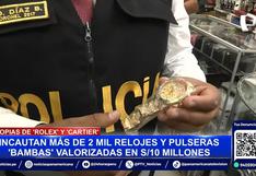 Policía incauta más de 2 mil relojes Rolex y pulseras Cartier ‘bambas’ en Mesa Redonda | VIDEO