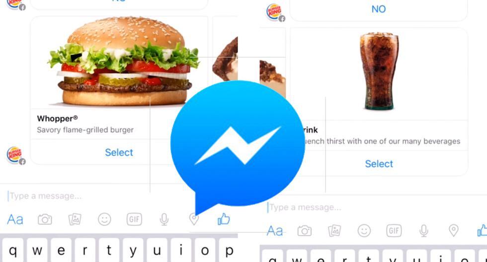 ¿Quieres pedir una hamburguesa desde Facebook Messenger? Así es como lo puedes lograr gracias a su nueva función. (Foto: Captura)