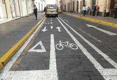 Arequipa: cuestionan pintado de ciclovía en el Centro Histórico | FOTOS