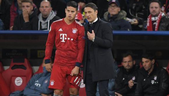Uli Hoeness, titular del Bayern Múnich, aseguró que la permanencia de James Rodríguez dependerá exclusivamente de la decisión del estratega Niko Kovac. (Foto: AP)