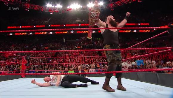 Brock Lesnar recibió una paliza por parte de Braun Strowman un día después de SummerSlam 2017. (Foto: WWE)