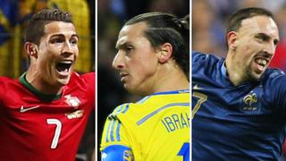 Cristiano, Zlatan y Ribéry, los más egocéntricos del fútbol mundial