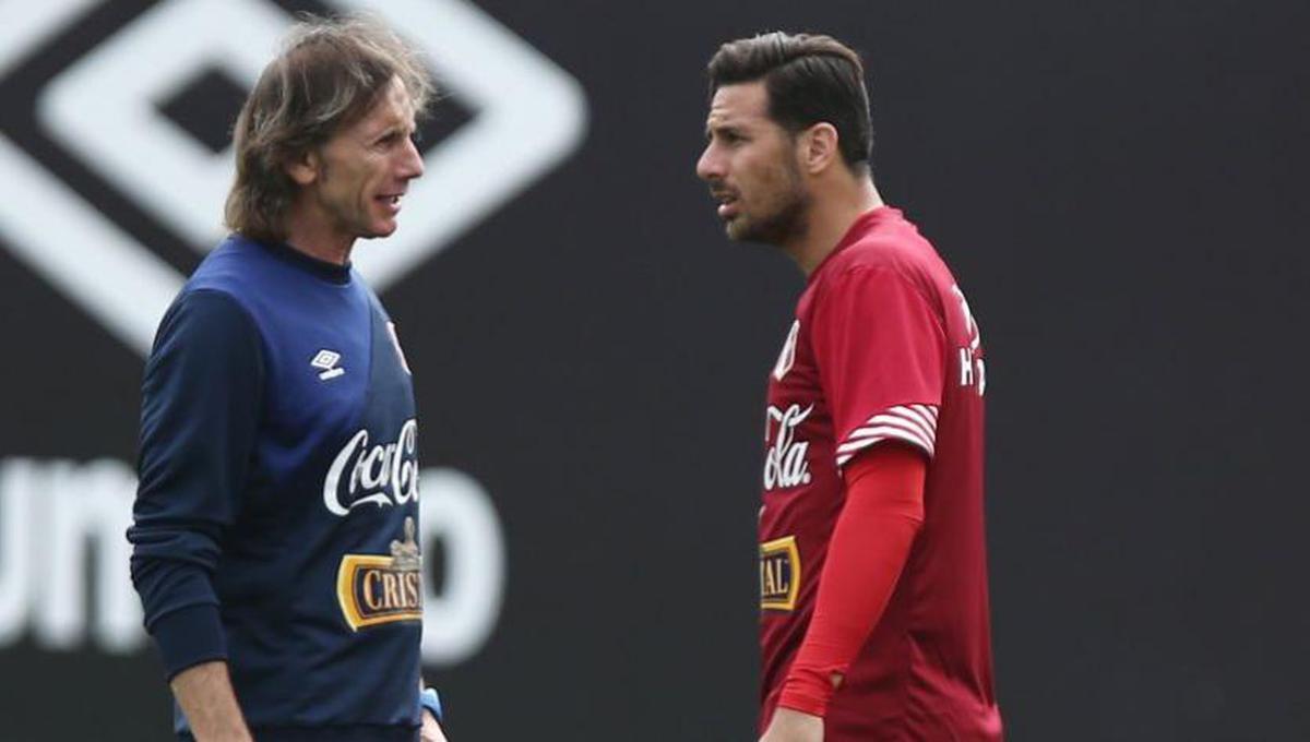 . Ayer, en conferencia de prensa, el técnico argentino aseguró que Pizarro se autoexcluyó de la selección. (Foto: GEC)