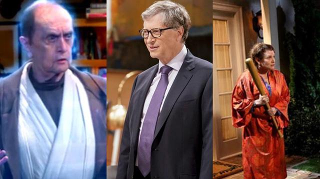 De izquierda a derecha: Bob Newhart, Bill Gates y Carrie Fisher son algunas de las figuras que tuvieron una aparición en "The Big Bang Theory". (Foto: El Comercio).